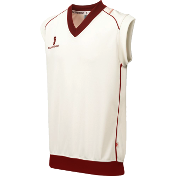 Curve Sleeveless Sweater Red Trim