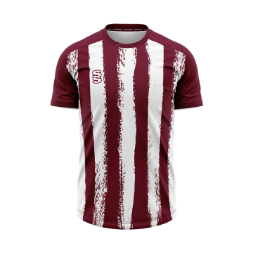 STRIKE SHIRT-Maroon-White