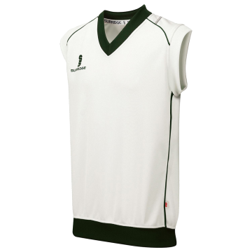 Curve Sleeveless Sweater Green Trim
